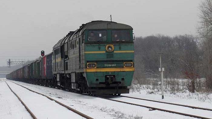 Поезд грузовой Кальмиус Служба грузовых перевозок Государственное предприятие Донецкая железная дорога Донецкая народная республика