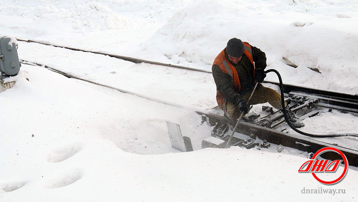 Путь снегоборьба ГП Донецкая железная дорога Донецкая Народная республика снег зима