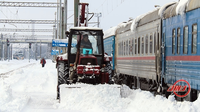 Зима снег Государственное предприятие Донецкая железная дорога Донецкая народная республика