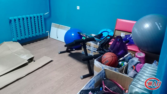 Спортзал восстановление Федеральное государственное унитарное предприятие Железные дороги Новороссии Донецкая Народная Республика Российская федерация